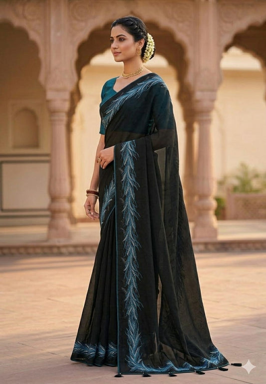 Exclusive Georgette embroidery fascinating look