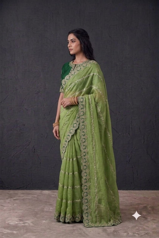 Light green texture with polyester fabric
