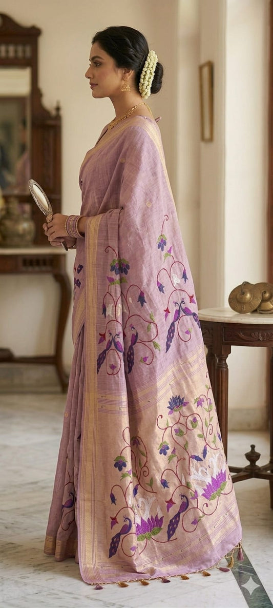 Light weight for your comfort authentic purple organza