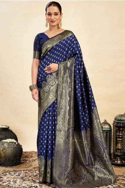 Formal look with this silky Saree with jari boundary
