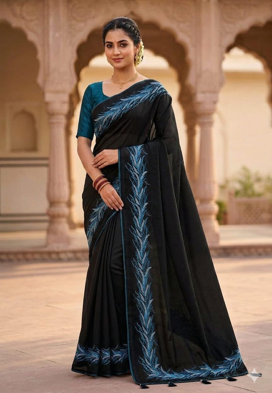 Exclusive Georgette embroidery fascinating look