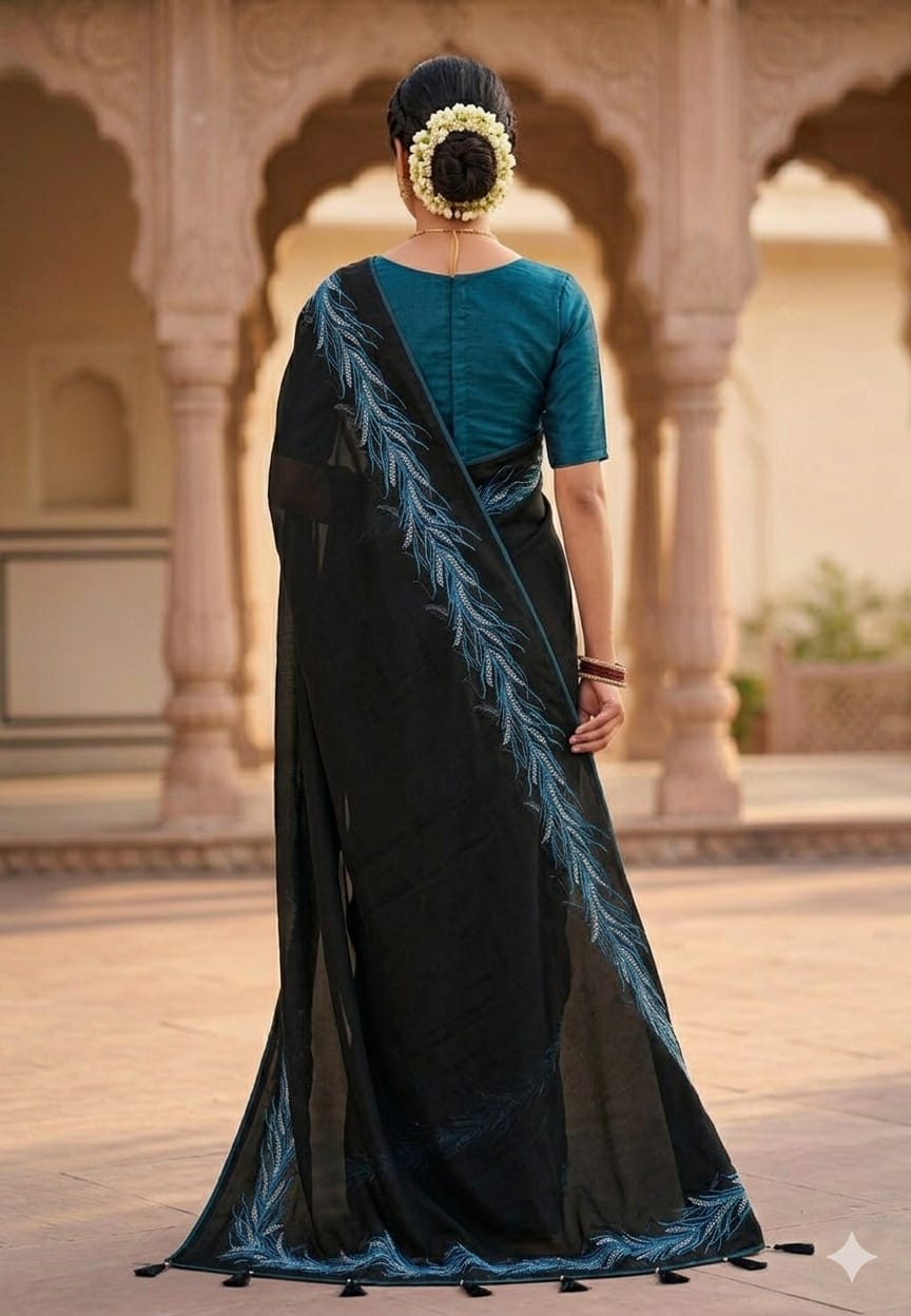 Exclusive Georgette embroidery fascinating look