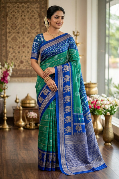 Asmani stylish georgette saree