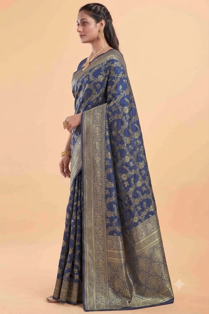 Fountainan jari with mixture of silk and cotton fabrics