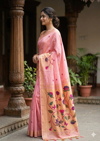 Cotton pink natural effort less along with texture