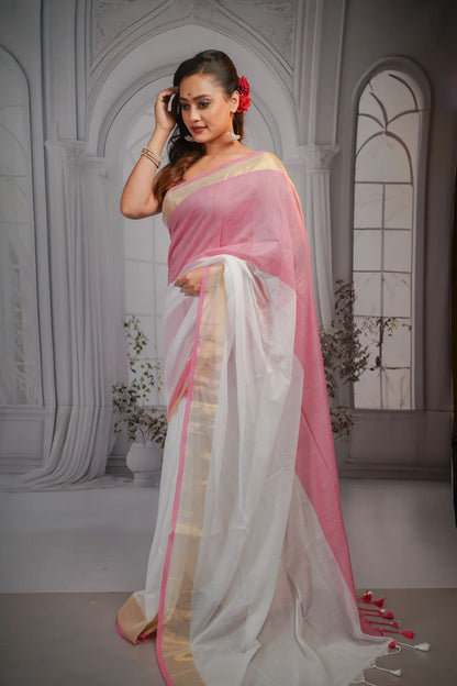 Shining synthetic saree give you bold look