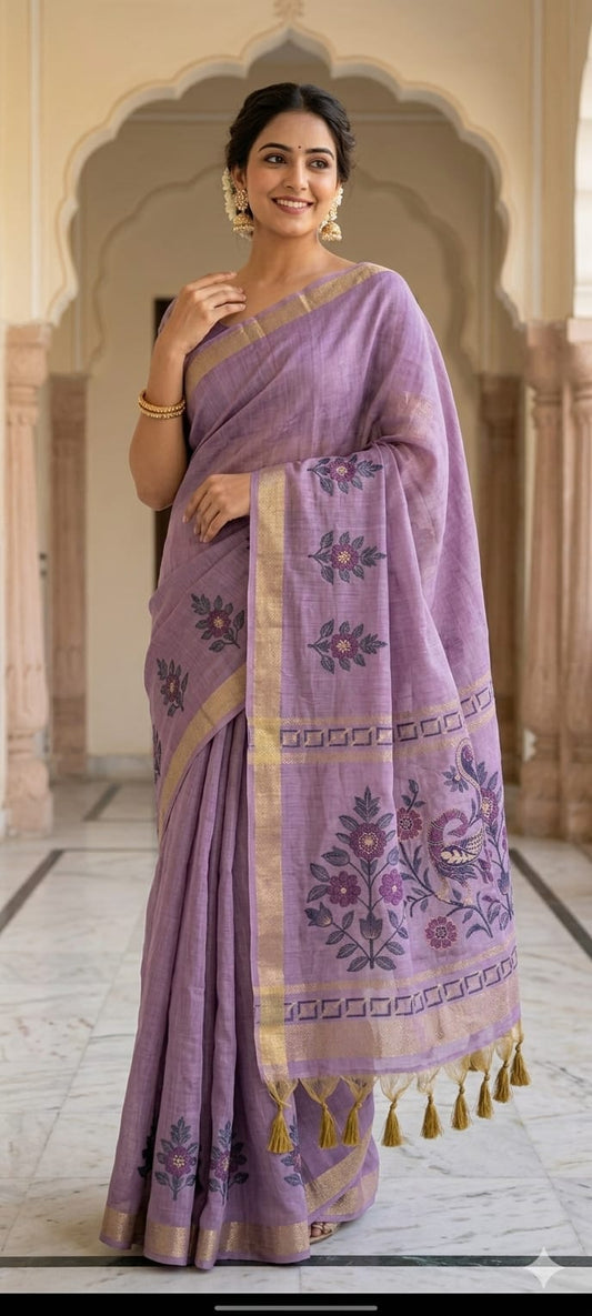 Purple cotton fabrics designed for your look