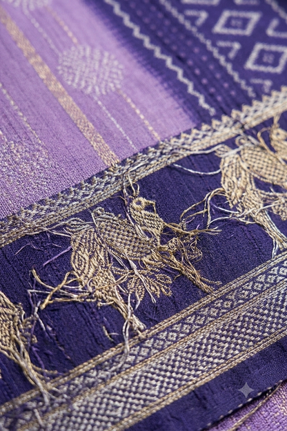 Bengani polyester fabric saree with jari work