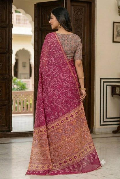 Chandni georgette design imported saree