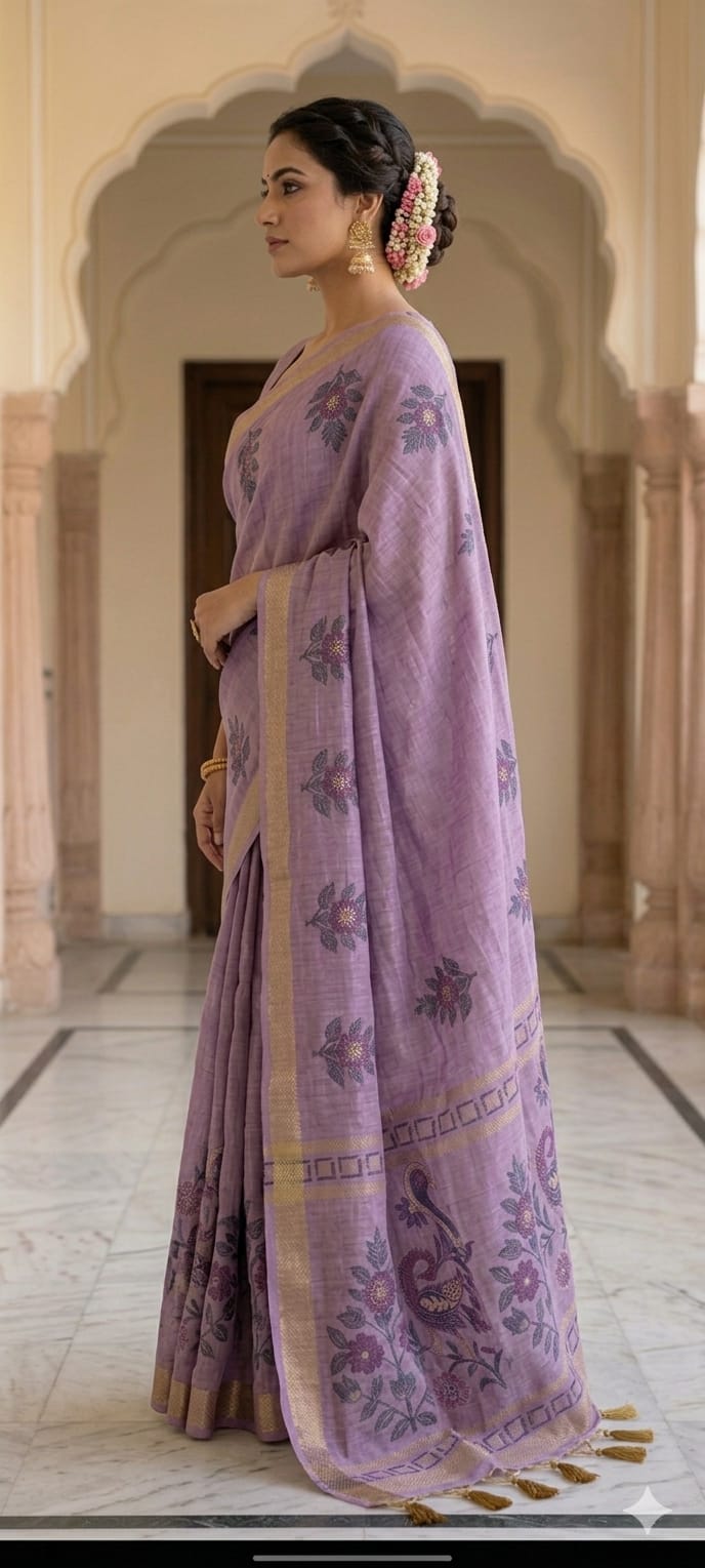 Purple cotton fabrics designed for your look