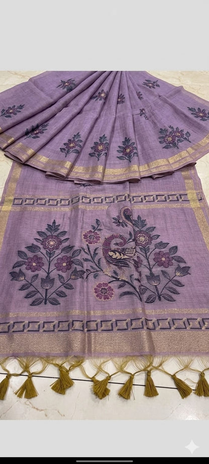 Purple cotton fabrics designed for your look