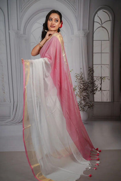 Shining synthetic saree give you bold look