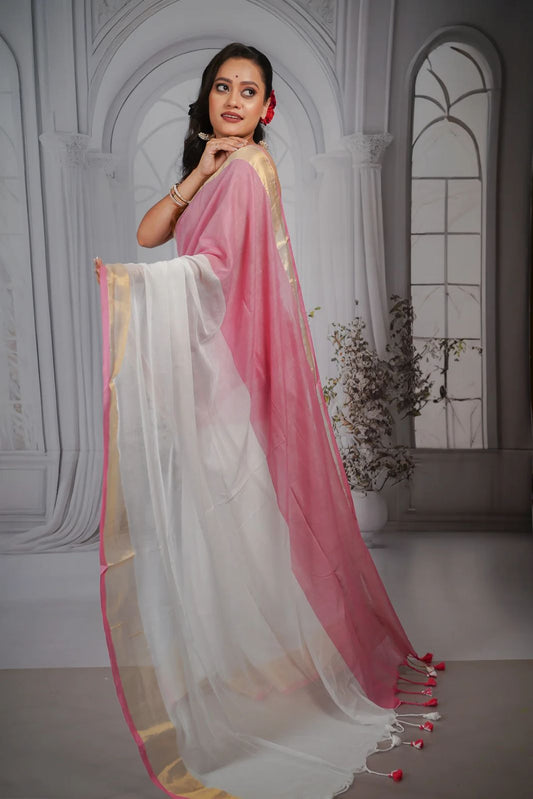 Shining synthetic saree give you bold look