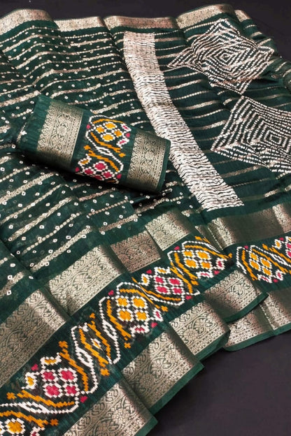 Mix febric give you stylish look with a bold green colour