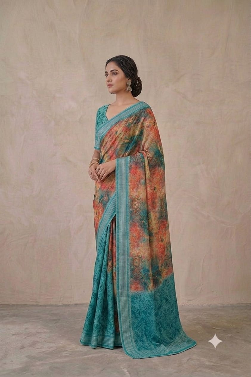 Light weight saree with the fabric of georgette