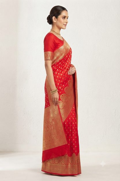 Mixture of orange & jarri for your special texture with silky fabric