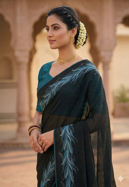 Exclusive Georgette embroidery fascinating look