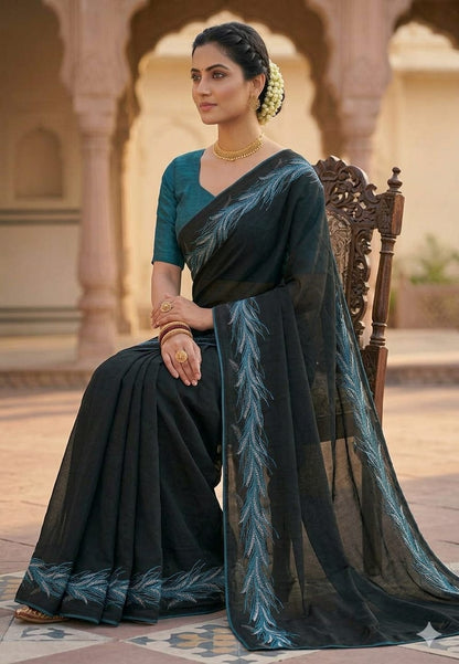 Exclusive Georgette embroidery fascinating look