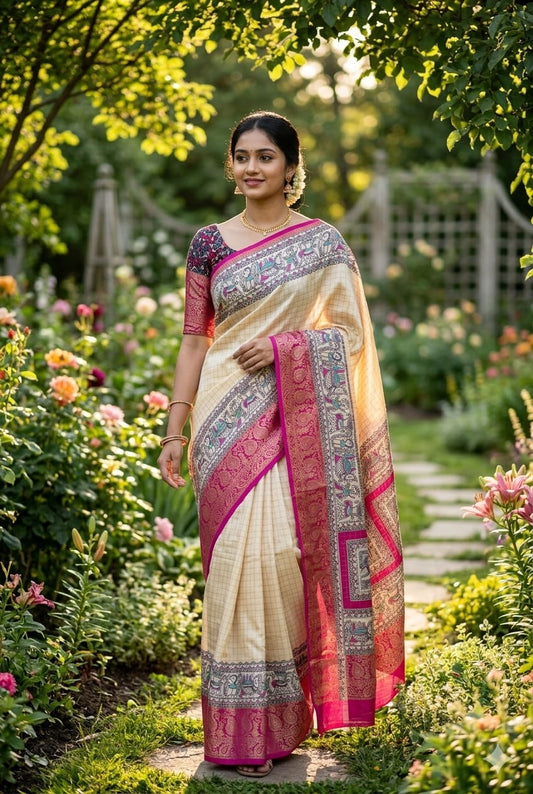 Premium silky wear saree for your look with jari work on it