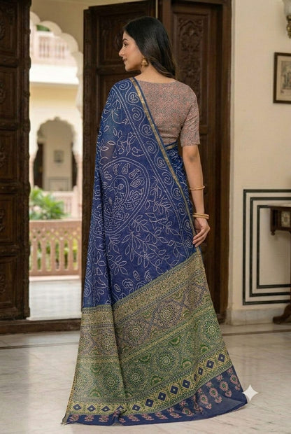 Darker blue with great texture polyester chiffon fabric