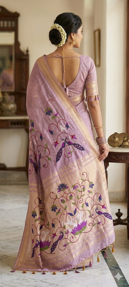 Light weight for your comfort authentic purple organza