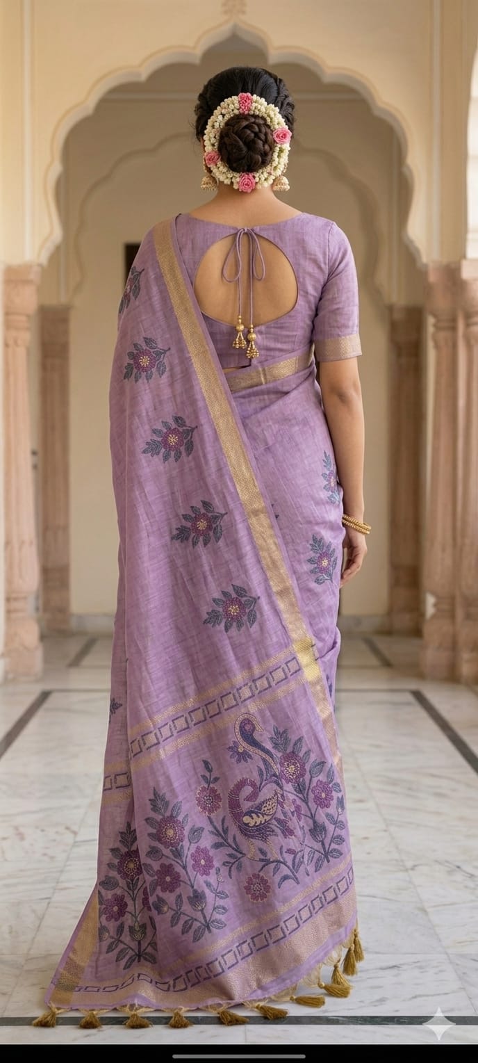 Purple cotton fabrics designed for your look