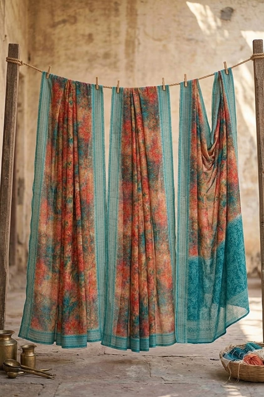 Light weight saree with the fabric of georgette