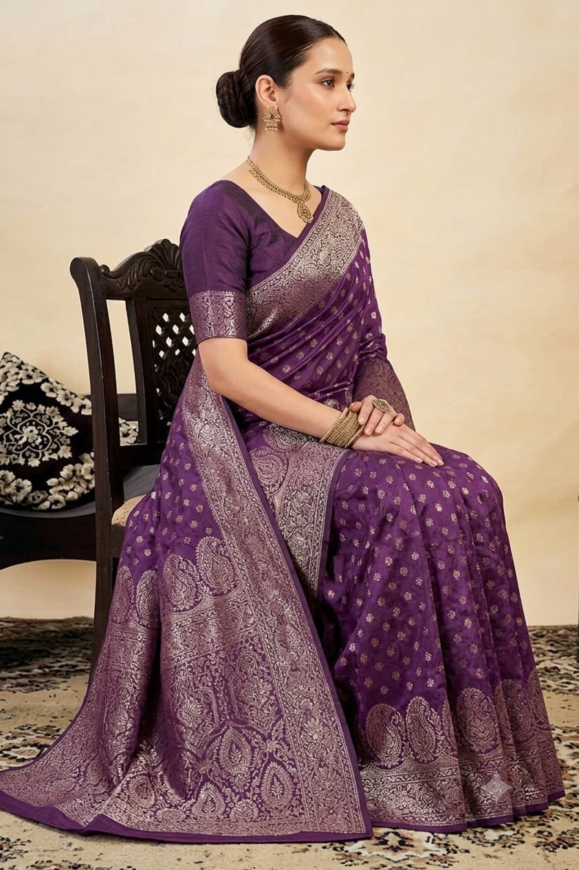 Bengany jari work bnarsi silk sarees