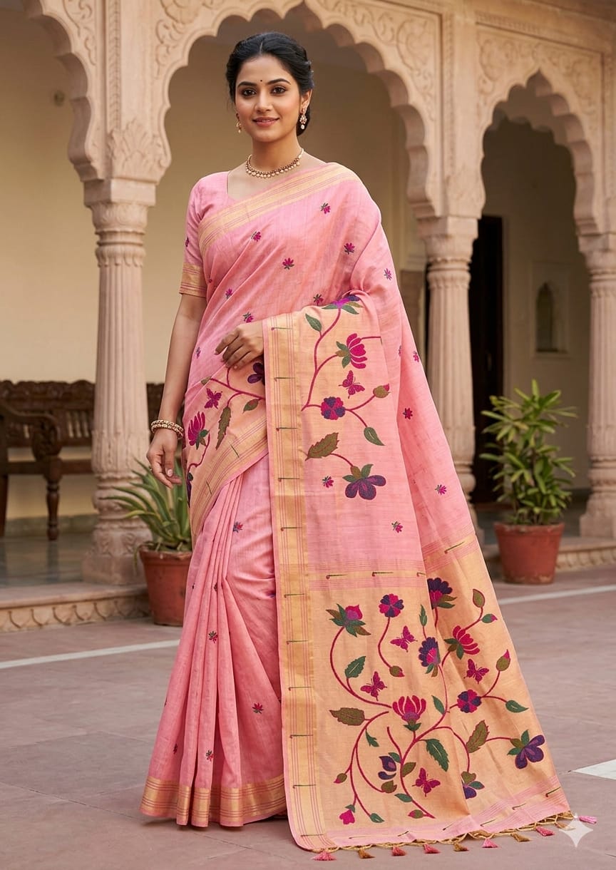 Cotton pink natural effort less along with texture