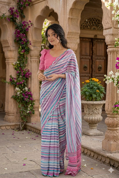 Light & mix georgette saree for your regular wear