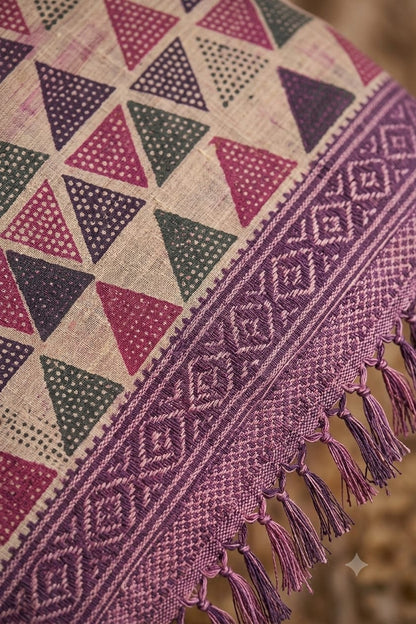 Bengani sari mix febric of organza & cotton