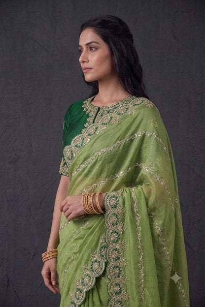 Light green texture with polyester fabric