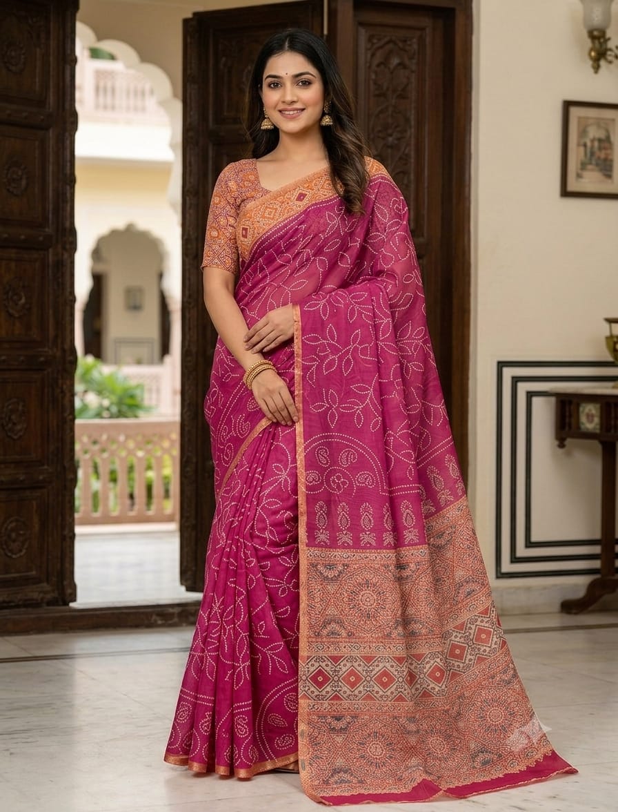 Chandni georgette design imported saree