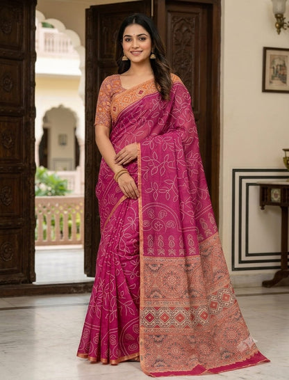 Chandni georgette design imported saree