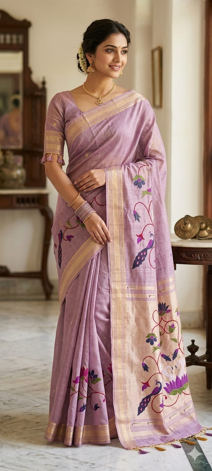 Light weight for your comfort authentic purple organza