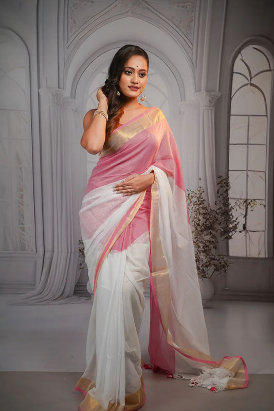 Shining synthetic saree give you bold look