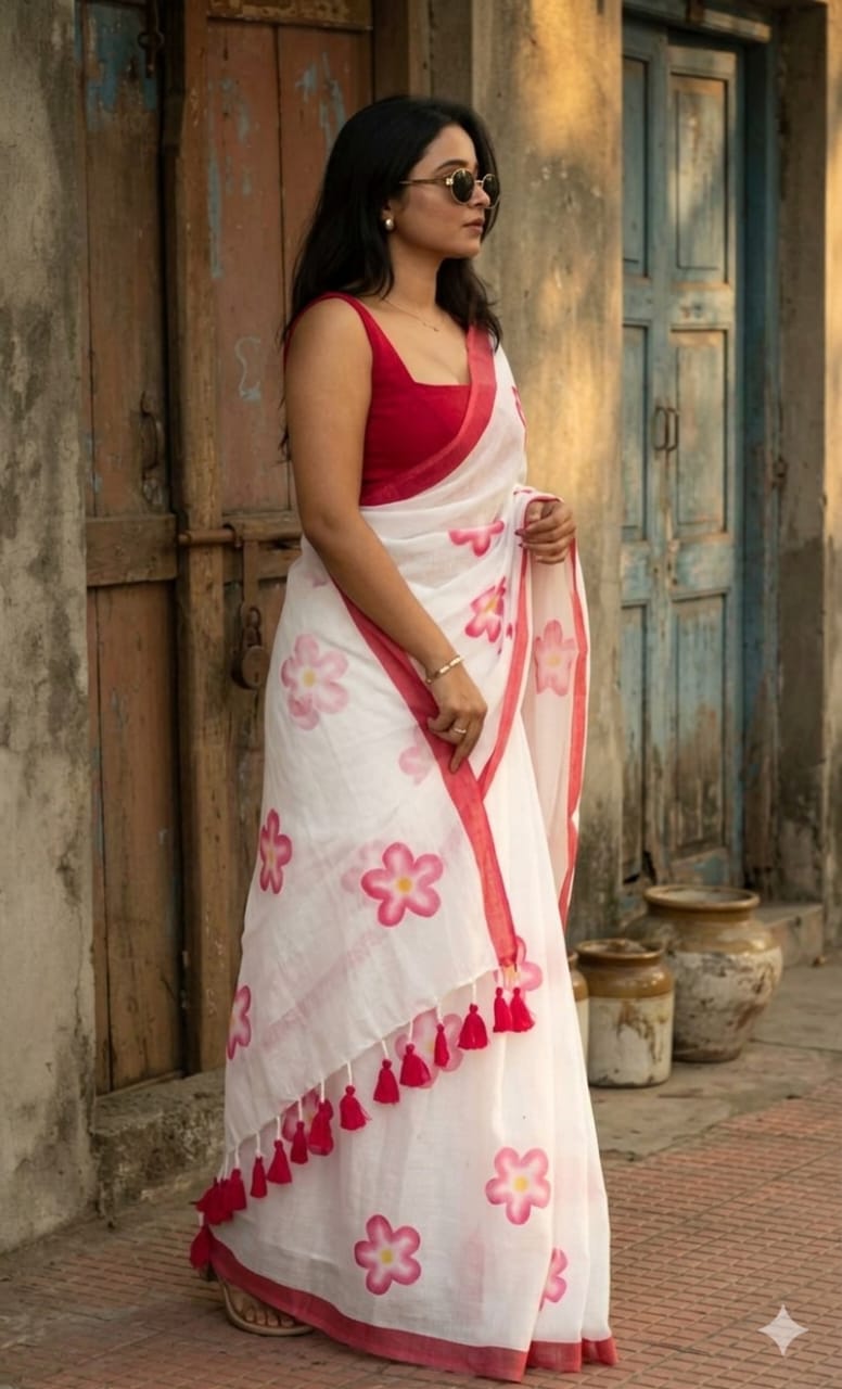 Mixture of cotton & organza give you stylish look
