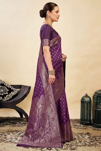 Bengany jari work bnarsi silk sarees