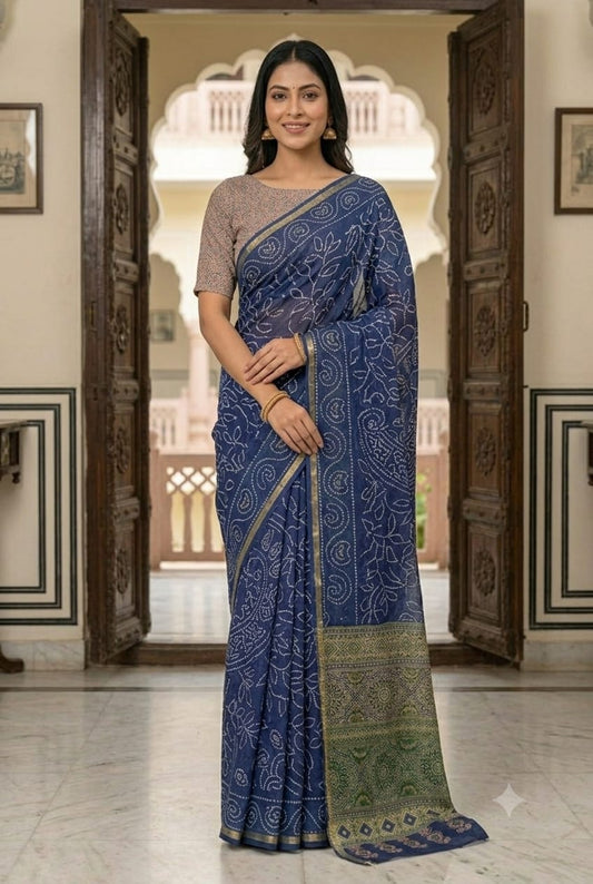 Darker blue with great texture polyester chiffon fabric
