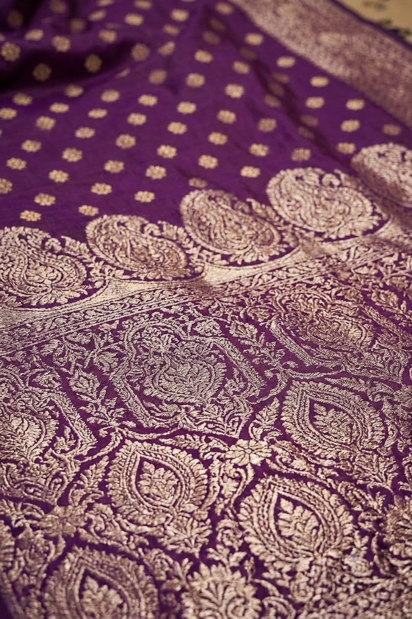 Bengany jari work bnarsi silk sarees