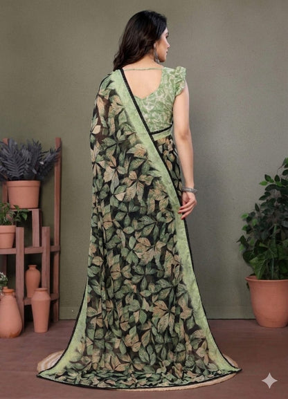 Comfort special chiffon mix black & light green