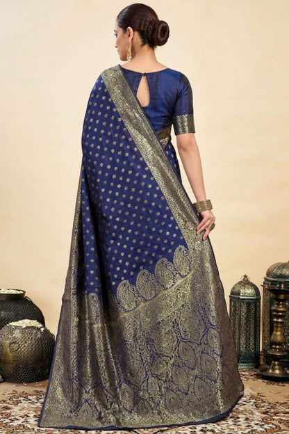 Formal look with this silky Saree with jari boundary