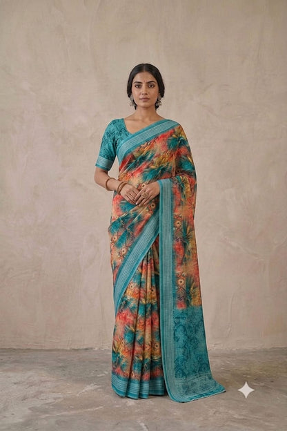 Light weight saree with the fabric of georgette