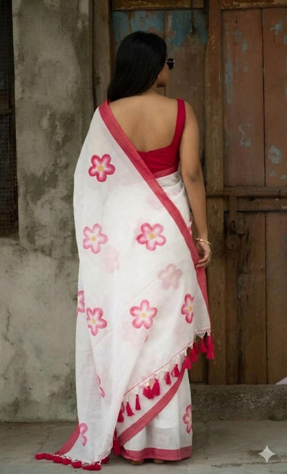 Mixture of cotton & organza give you stylish look