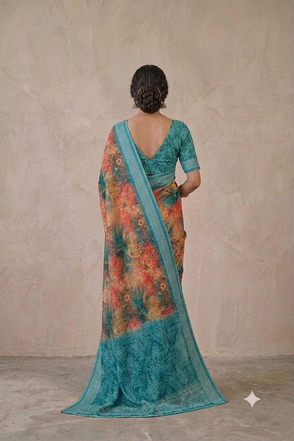 Light weight saree with the fabric of georgette
