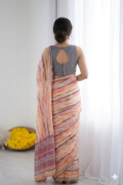 Light weight georgette saree enhance the party